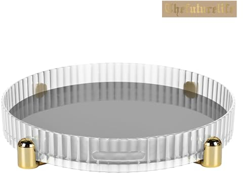 Top-spring 360° drehbarer Make-up-Organizer, drehbarer Make-up-Pinselhalter, Make-up-Aufbewahrung für Hautpflege, Parfums, Kosmetik, Badezimmer, Schlafzimmer, Schreibwarenaufbewahrung (transparent, 28