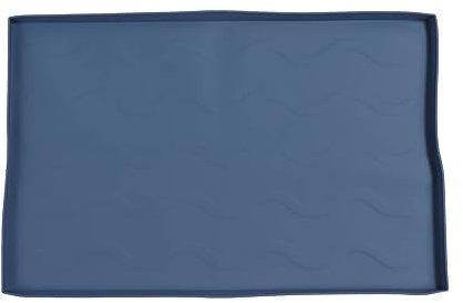 Silicone Griddle Mat, Silicone BBQ Mat Non Stick High Temperature Resistance BQ Grill Mats, Baking Mats, Grill Prep Trays for Outdoor Camping RV Home Use (22inch Dark Blue)