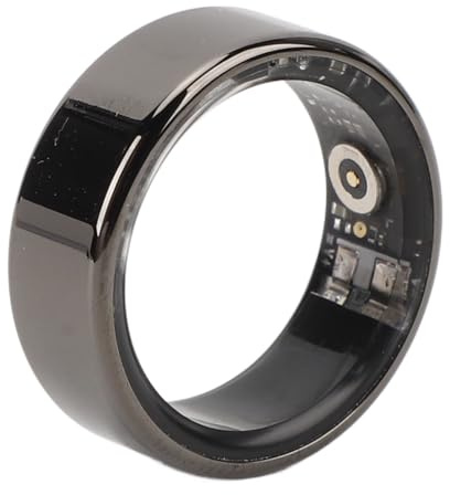 Smart Ring Fitness Tracker, Sleep and Fitness Ring, IP68 Waterproof Ceramic Stainless Steel Health Ring Bluetooth Pedometer for Men Women for Android for IOS (Black)