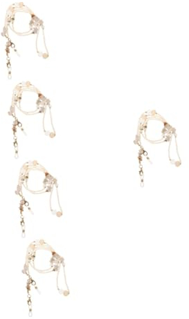 GALPADA 5stücke Glassträger Mit Perlen Modisches Brillenband Für Damen Vielseitiger Für Sonnenbrillen Und Lesebrillen Leicht Und Tragbar Für Täglichen Gebrauch