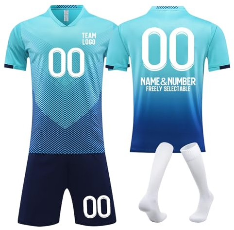 Trikot Personalisiert Em Trikot 2024 Deutschland Kinder Shorts Fussball Set Fanshirt Deutschland Fußball Trikot Benutzerdefinierte T-Shirts Em Trikot Benutzerdefiniert Trikots(#G Blue)