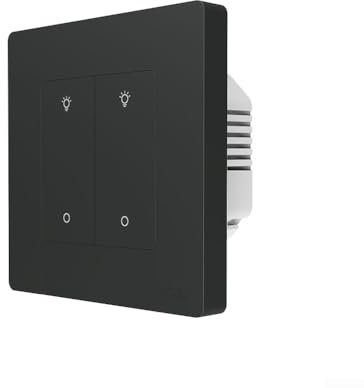 Für ZigBee für Smart Dimmschalter, App und Sprachsteuerung, Multi-Gang-Kompatibilität, dimmbare Beleuchtung (1-Gang-Grau)
