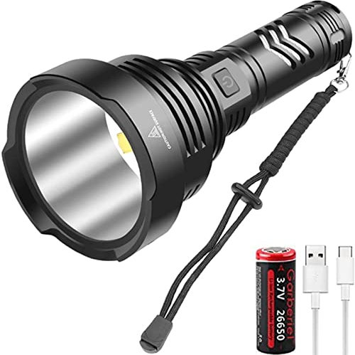 BYDPBS Torche LED Haute Puissance. Lampe De Poche Tactique 2800 Lumens, Militaire Rechargeable 5 Modes, Projecteur Extérieur avec Batterie Rechargeable.