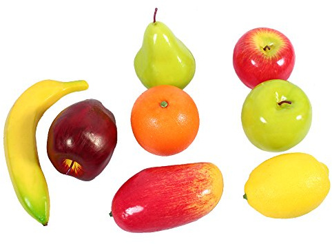 Uadme 8 Teile/Satz Kunststoff Obst Küche Künstliche Gefälschte Lebensmittel Display Home Party Decor Handwerk Lebensechte