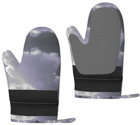 Volumetric Cloud Premium Silikon Ofenhandschuhe - Hitzebeständige Küchenhandschuhe für Backofen und Kochen - 2er Set