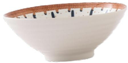 Sharplace Japanese Soup Bowl Serving Bowl Easy to Clean Multifunctional for Udon, Soba, Pho Creative Dinnerware Bowl for Restaurant, Style C