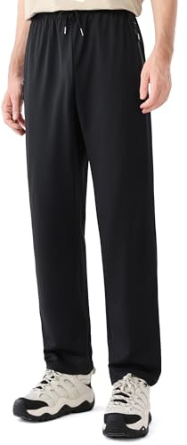 AMOMÍ Pantalon Chandal Hombre Pack de 1/2 Tela Ligera Pantalones Deportes Running Secado Rápido Pants Fitness Gimnasio Gym Atletismo Verano Sin Puño (FR/ES, Letras, XXL, Regular, Regular, Negro)
