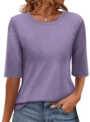 Onsoyours Tshirt Damen Halbarm Pullover Rundhals Sommer Oberteile Casual Regular Fit T-Shirt 2026