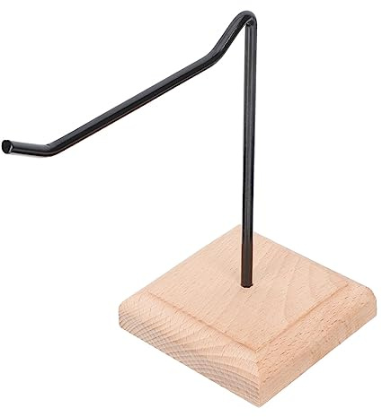 Hemobllo Expositor De Pendientes y Pulseras Colgante De Hierro y Madera, Soporte Organizador Para Joyas Del Hogar, Perchero Multifunción Para Collares y Llaves, Color Negro, Una Capa