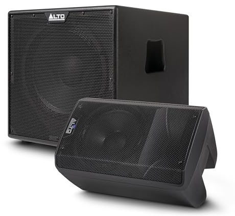 ALTO Pack Enceinte de Sonorisation Active et Subwoofer TX408 et TX12S pour Performances Live, Événements, Karaoké, Sonorisation, Présentations