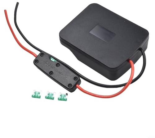 Adattatore connettore di alimentazione per batteria al litio con interruttore per Parkside X 20 V Team, lunghezza del filo da 32,5 cm, accessori per batterie fai da te con fusibile di sicurezza e filo