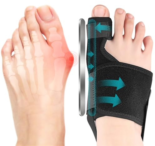 Correcteur Hallux Valgus, Réutilisable Redresseur Orteil Antidérapant, Réglable Nuit & Jour Ecarteur D'orteil Oignon, Séparateurs D'orteils Avec, Pour hallux valgus Bunion Femmes et Hommes(Droite)