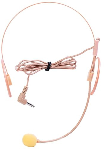 ELAYARD - Auriculares micro con cable cantante, cabezal montado para micrófono portátil, para canto, amplificador de voz sin distorsión, cómodo para presentadores y músicos