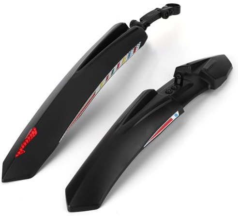 Mountainbike-Schmutzfänger-Set, Fahrrad-Spritzschutz mit reflektierenden Aufklebern für Vorder- und Hinterrad, universale Schutzbleche, Spritzschutz für 26, 27,5 und 29 Zoll Mountainbikes
