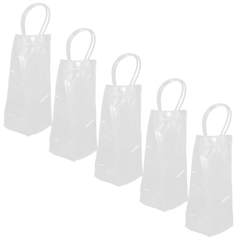 Toyvian 5 Borse Refrigeranti per Bottiglia di Vino, in PVC, Riutilizzabili e Impermeabili, Portatili, per Spumante e Bevande, per Picnic e Feste All’Aperto