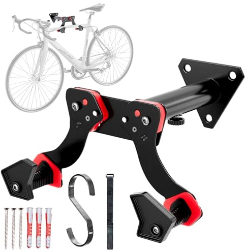 Gretoo Fahrradwandhalterung - Wandmontage Fahrradhalter Ausziehbar 35-46cm - Bike Wall Mount bis 30kg Traglast - Verstellbare Arme 4 Stufen - Kratzschutz Pads - Rennrad Mountainbike