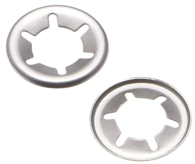 sourcing map 100 Stück Sicherungsscheiben Sicherungsclips Drücken Verschluss Innenzahn Klemmscheiben Unterlegscheiben M5 x 12mm aus Edelstahl
