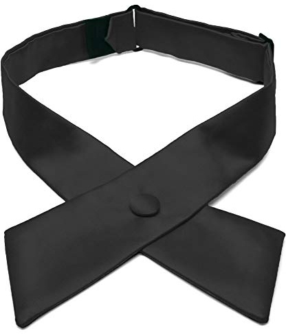 tiemart Crossover-Krawatte, Schwarz, Erwachsene