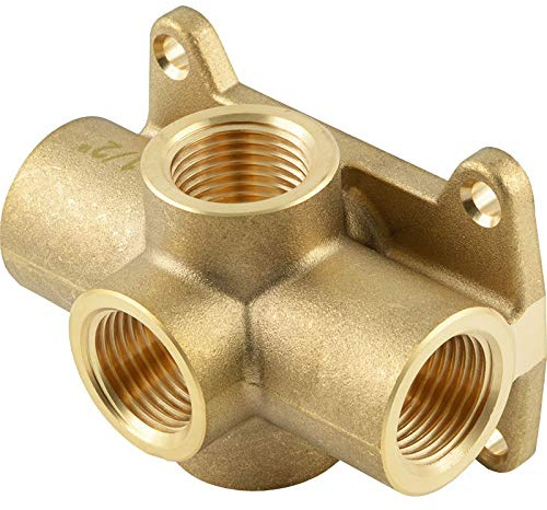 Fittingteile - Wanddose Luftweiche - 5-fach G 1/2 Verteiler Druckluft Wasser (Werkstoff: Messing/Gewindegröße: G 1/2)