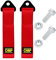 Benaton 2 Piezas Correas de Nylon Remolque para Parachoques Delantero y Trasero, Remolque Cuerda Remolque Alta Resistencia para Gancho Remolque Parachoques Trasero Delantero(Rojo)