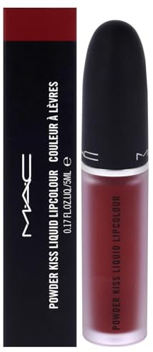 MAC Powder Kiss Liquid Lipcolor - 975 Ruby Boo For Women 0.17 oz Lipstick
