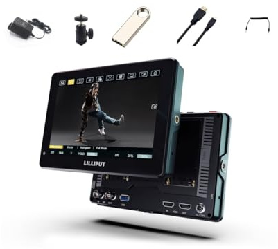 Lilliput HT7S 7 Inch Camera Monitor Ultra Brightness 2000 Nits Touch Screen HDMI 2.0 3G SDI 60HZ 1920 * 1200 3D-LUT Outdoor Sunlight Readable with Power Adapter