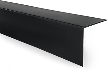 Quest PVC Winkelprofil Kunststoff Selbstklebend Kantenschutz Eckenschutz Eckleiste Winkelleiste, 30x30mm, 200cm, schwarz