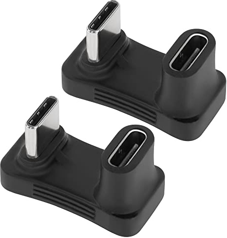 QIANRENON Extra large U forma USB C Adattatore 10Gbps USB3.1 Type C maschio a femmina U forma ampia distanza Connettore, Supporto 4k@60HZ HD 100W, per smartphone laptop tablet steam deck, 2Pcs