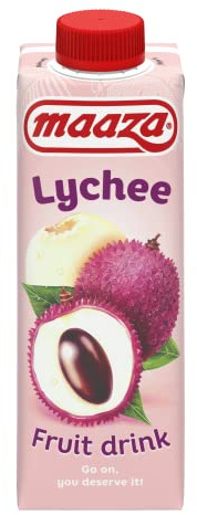 Maaza Lychee Fruit Drink, Jus de fruits à savourer, 8 paquets (8x330ml)