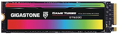 Gigastone M.2 SSD 2TB NVMe Gen3 Gaming M.2 2280 PCIe 3.0x4 Internal Solid State Drive Hard Drive Memory PS5 Gamer Video Editing PC Laptop IT Pro 3D NAND SLC Cache 3,500MB/s GT6330