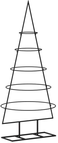 vidaXL Metall-Weihnachtsbaum für Dekorationen Schwarz 90 cm