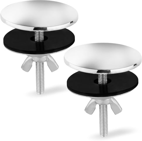 2pcs 5cm Couvercles de Trou d'Évier de Cuisine, Couvercle de Trou Robinet en Acier Inoxydable Bonne Étanchéité Bouchon de Trou de Robinet d'Évier Capuchon pour Prévention des Fuites(Argent)