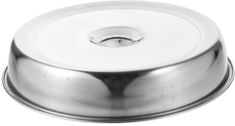 Ciieeo 10.11 Inch Stainless Steel Food Cover Heat Retention Lid for Cooking Steak Grilling Bbq Indoor Outdoor Kitchen Use