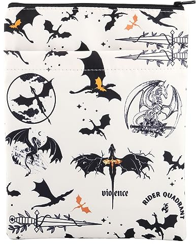 MYSOMY Buchhülle Romantasy Dark Academia Dragons, Drachen, Geschenke, Drachenreiter, Buch-Geschenke, YA Fantasy-Buchhülle, Drachen, Liebhaber, Vioence Bs