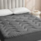 EHEYCIGA Gel Topper 140x190cm, Matratzentopper 140x190cm Memory Foam, Matratzen Topper mit extra tiefem Tasche, Dunkelgrau