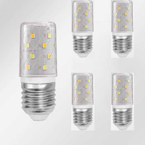 IOEDHW 5/10 Pack E27 LED Bulb, 18W LED Corn Light Bulb 180W Equivalent Tricolor Dimming 1800LM, Non-dimmable Flicker Free Ceiling Fan LED Corn Bulb For Indoor Outdoor Home Garage, 110V-220V
