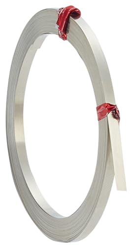 BENECREAT 6m Platin flache Lünette Draht, 32 Gauge/0.2mm Silber Messing Draht DIY Lünette Einstellung Draht für Draht wickeln, Harz Lünette Rahmen, Schmuck Ring machen