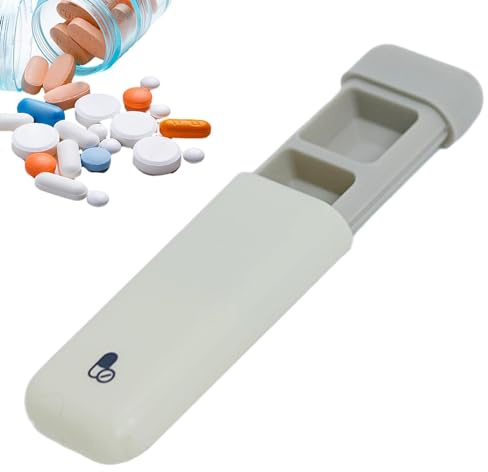 Krujecnt Pillendosen, Pillendose, 3-mal täglich, winzige Medizin-Organizer-Box, tragbarer Tablet-Organizer, feuchtigkeitsbeständig, Pillenbehälter für Männer und Frauen