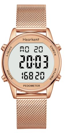 Hearkent Reloj con podómetro para Caminar, Mujer, con Contador de calorías