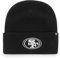 '47 NFL San Francisco 49ers Unisex Cuff Knit, Beanie, Team Logo, Farbe Schwarz