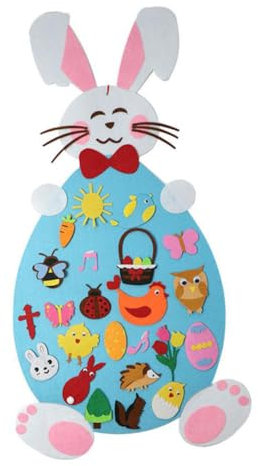 Warmhm 1 Set Ornamenti Pasquali Kit Arco a Palloncino Coniglio Maiale Giocattolo Unicorno Decorazioni Da Appendere in Feltro Ghirlanda Di Palloncini Coniglietti Bricolage Creature Provato