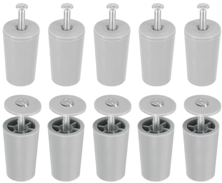 QUARKZMAN 10Pz Ferma Tapparelle plastica resistente da 40mm Tappi D'Arresto Tappo di Arresto per Tapparella in Plastica con Rondelle e Viti per Tapparelle Stecche per Tapparelle, Grigio