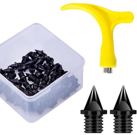Fenteer 50 Clavos de Repuesto para Zapatillas de Atletismo de 5 Mm para Competencias en Pista Y Campo, Negro