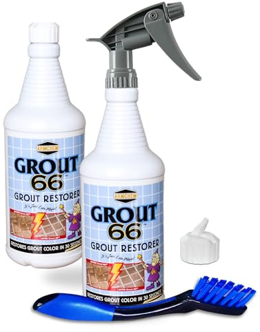 Armchem Grout66: Grout and Tile Cleaner with Low-Odor, Non-Fuming Formula Ideal for Heavy-Duty Cleaning, Quick Touch-Ups, and Tile Maintenance. This Two Quarts Kit ensures Effortless Cleaning.