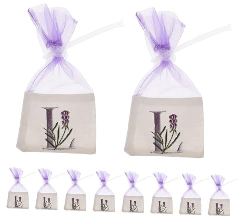 GLEAVI 10pezzi Bustine Vuote in Garza Per Lavanda Sacchetti Per Armadio e Coulisse Per Erbe Aromatiche e Profumo