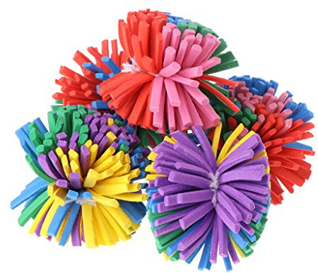 GMBYLBY 5 Stück für interaktive bunte Blumenbälle, EVA-Blume für Kaubälle, lustig, interaktiv für Indoor-Katzen, interaktiv für Indoor-Katzen
