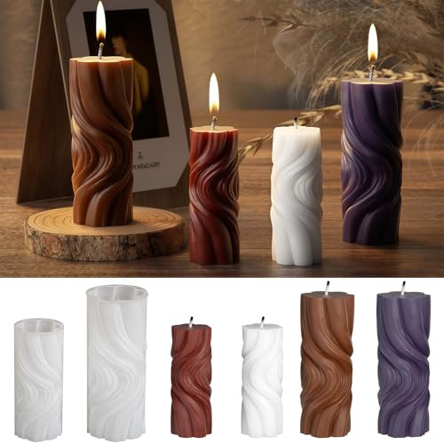 EPODA 3D Kerzenform Silikon Gießformen DIY Duftkerze Handgemachte Kerzenformen Silikonform Heimdekoration Kerzen formen silikon Gießen
