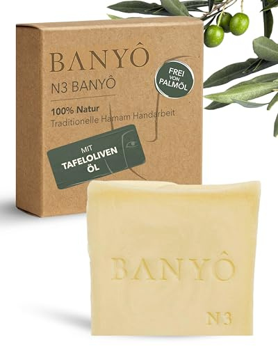 Olivenöl Seife I 100% natürliche Inhaltsstoffe I Handgemachte Hamamseife I Intensive Feuchtigkeitspflege mit Hamam-Duft I Auch für sprödes Haar I Ideal für trockene Haut