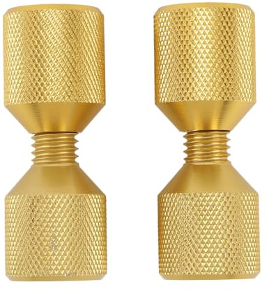 2 Hole Flange Alignment Pins Premium Aluminum Double Hole Alignment Pins for Flange Alignment in Automotive Ships and Large Machinery 1 1/8in Golden 2pcs