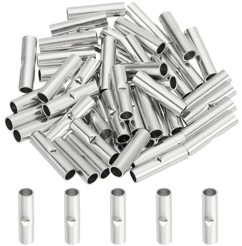 QUARKZMAN 100 Pcs Connecteurs En Boute Non Isoles 16-14AWG | Connecteur De Fil En Cuivre Etamé BN2, pour Bornes A Raccorder Par Serrage De Fil Electrique